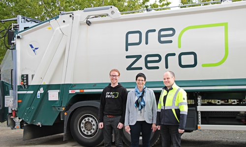 v.l.: Tim Borchers (PreZero), Susanne Werner (Landkreis Helmstedt), Christian Lohmann (PreZero) zogen eine positive 100-Tage-Bilanz.