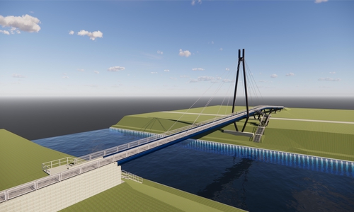 Die neue Brücke ist nun nutzbar.