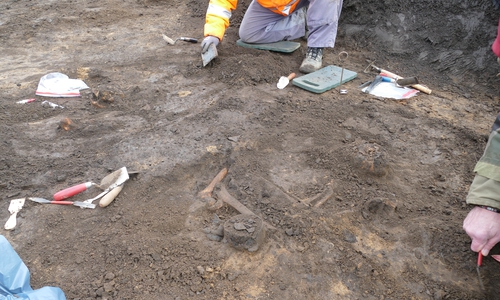 Arbeitsfoto während der Bergung.