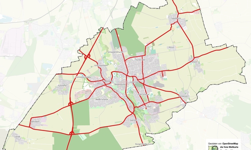 Die aktualisierte Lärmkartierung des Landes Niedersachsen für den Straßenverkehr.
