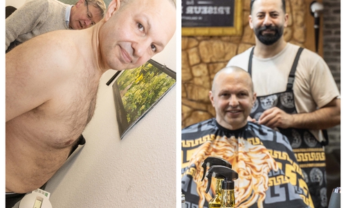 Um Gewicht zu sparen, ließ sich Dincer Dinc von dem bekannten Tik Tok Frisör Nasso aus Lebenstedt eine Glatze schneiden. Letztendlich mit Erfolg, wie die Waage zeigt.