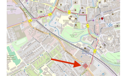 Hier wird eine Baustelle eingerichtet. Die Goslarsche Straße soll in diesem Bereich gesperrt werden.