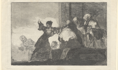 Francisco de Goya (Fuentetodos bei Zaragoza 1746–1828 Bordeaux), Disparate pobre (Arme Torheit), Los Disparates Nr. 11, Radierung, Aquatinta, Kaltnadel, Grabstichel, 1815–1824 (Probedruck, 1854), Museumsnr. / Signatur ZL 24/9798, Herzog Anton Ulrich-Museum, Braunschweig; Erworben mit Mitteln des Freundeskreises des Herzog Anton Ulrich-Museums e. V.