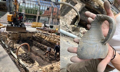 Die Arbeiten ruhen nun, bis alle Funde dokumentiert wurden.