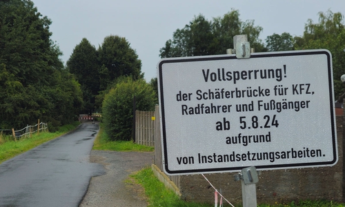 Eine Vollsperrung der Schäferbrücke ist geplant.