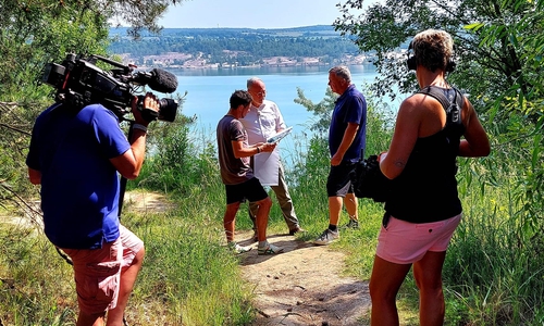 Der NDR am Lappwaldsee.