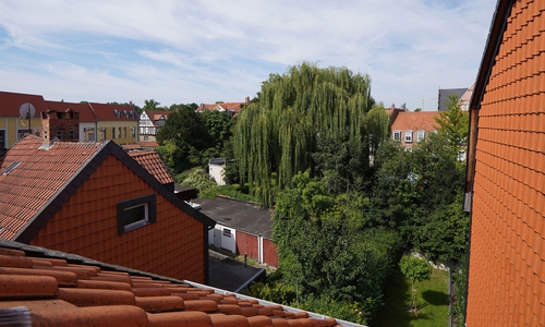 Vom Haus hat man einen tollen Ausblick auf die Stadt. 