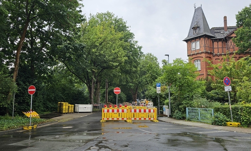 Am Harztorwall gehen die Bauarbeiten weiter. 