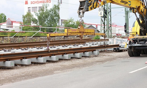 Bahn-Baustelle in Halle-Kanena (Archiv)