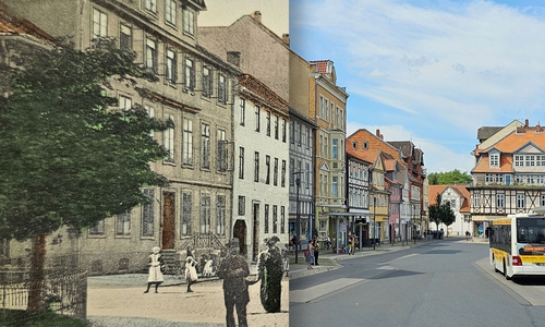 Wir zeigen, wie der Kornmarkt im Jahre 1907 aussah. 