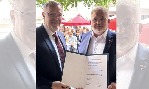 Jörg Dittrich, Präsident des Zentralverbands des Deutschen Handwerks (links) und Detlef Bade, Präsident der Handwerkskammer Braunschweig-Lüneburg-Stade.