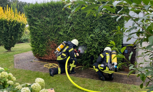 Die Feuerwehr kümmerte sich um Nachlöscharbeiten.