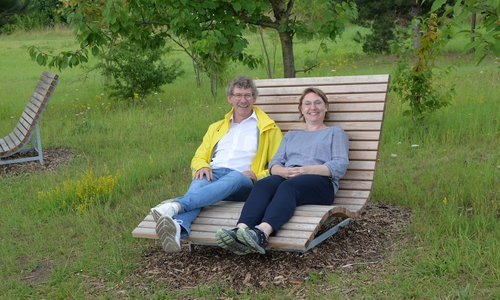 Die Staatssekretäre Stefanie Plötzsch (rechts) und Frank Doods entdeckten länderübergreifend das Freizeitidyll „Lappwaldsee“. 