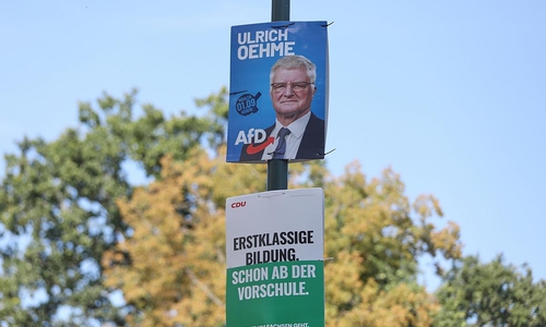 Wahlplakate von AfD und CDU zur Landtagswahl in Sachsen (Archiv)