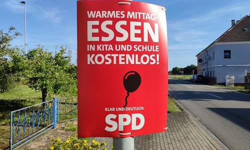 SPD-Wahlplakat zur Landtagswahl in Thüringen (Archiv)
