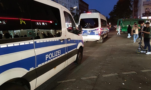 Polizei in einem Brennpunkt-Kiez (Archiv)