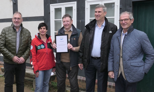 v.l.n.r.: Umweltdezernent Holger Herlitschke; Anke Kätzel; Dr. Martin Bollmeier; Karsten Behr; Henning Borek.