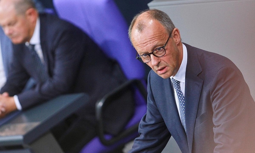 Olaf Scholz und Friedrich Merz am 11.09.2024