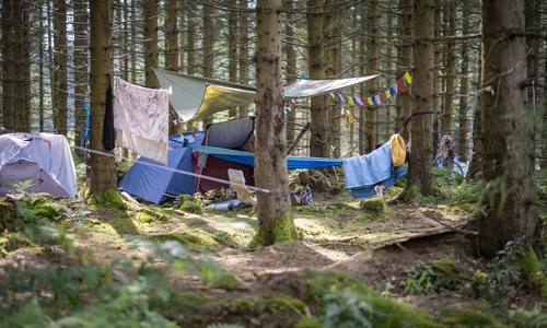 Das Camp wurde ohne Rücksicht auf die Natur errichtet.