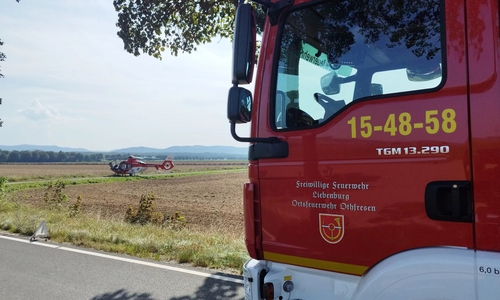 Auch der Rettungshubschrauber war im Einsatz. 