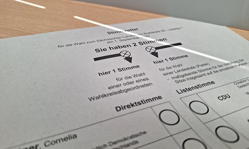Wahllokal zur Landtagswahl in Sachsen am 01.09.2024