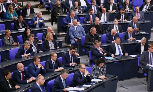 Fraktionen von CDU/CSU und AfD im Bundestag am 29.01.2025