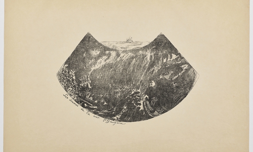 Paul Gauguin, Les Drames de la Mer, 1889, 2. Aufl. 1895, Zinkographie.