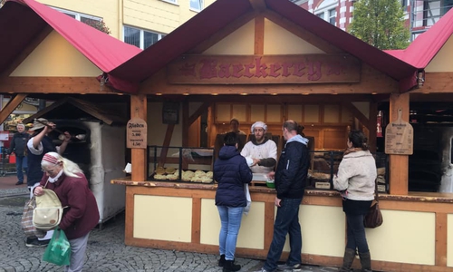 Die Mittelalter-Bäckerei auf dem Gänsemarkt.