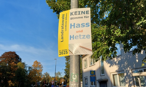 Der Landkreis Gifhorn distanziert sich von diesen Plakaten, die unter anderem an der Konrad-Adenauer-Straße in Gifhorn hängen. 