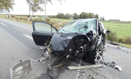 Foto 2, Verkehrsunfall B495 (Archiv)