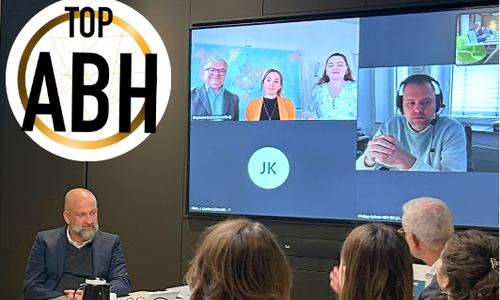 Philipp Scholz von der Ausländerbehörde Braunschweig wurde bei der Verleihung zugeschaltet.