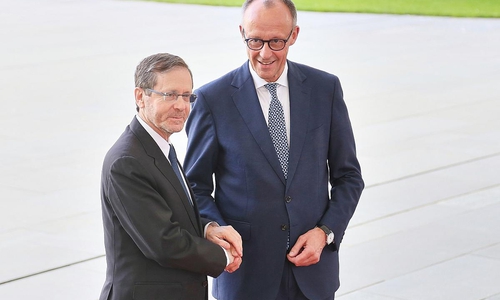 Jitzchak Herzog und Friedrich Merz (Archiv)