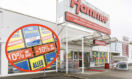 Bei Hammer in Salzgitter findet derzeit ein Ausverkauf statt. Der Markt soll aber offenbar mit einem neuen Konzept wiedereröffnen.