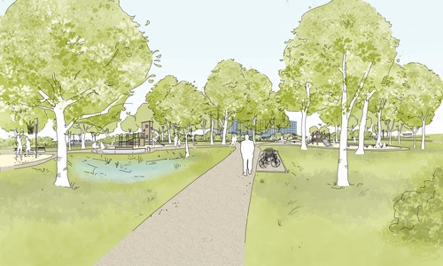 Die Grüne Oase: So könnte der Kleistpark künftig aussehen. 
