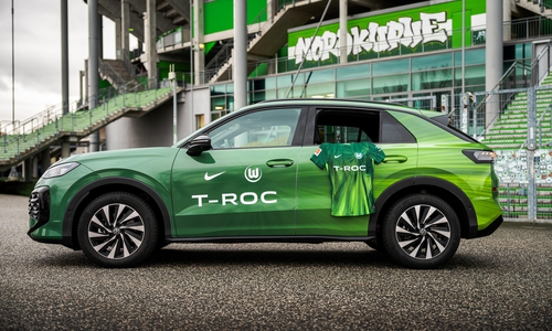 Der neue T-Roc in grün-weißem Design.