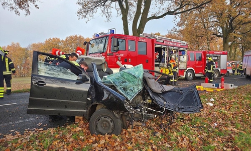 Der verunfallte PKW (Archiv)