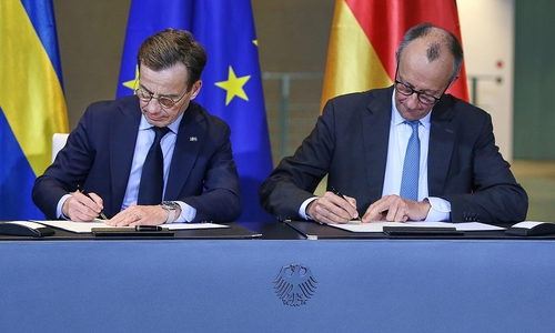 Ulf Kristersson und Friedrich Merz am 19.11.2025