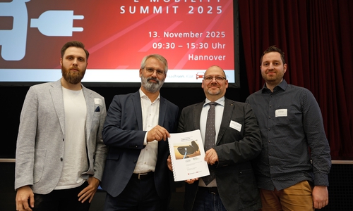 Phil Kühnholz (Stadt Königslutter am Elm), Timo Quander (NLStBV), Christoph Neddermeier (LK Helmstedt) und Tim-Oliver Kray (SG Velpke) (v. li.).