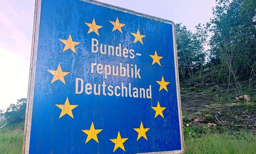 Grenzschild Bundesrepublik Deutschland (Archiv)