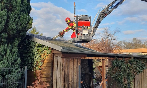 Einsatz über die Drehleiter (Archiv)