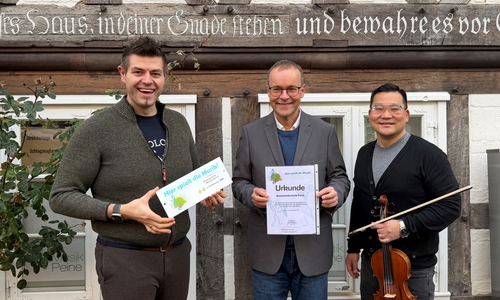 Sven Trümper (KMS Peine), Johannes Opitz (NMV) und Tschin-Uh Cho (KMS Peine) (v. li.).
