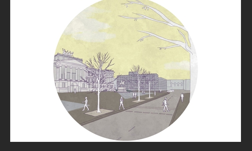 Eine Besonderheit ist bei EMI der Vorschlag, die Stadtbahnhaltestelle Schloss nach Norden in den Bereich des Schlossplatzes zu verlagern und mit der Stadtbahnhaltestelle Rathaus zusammenzulegen. Die Situation des Straßenverkehrs bleibt hingegen für 2025 räumlich weitgehend unverändert, erst 2035 sollen diese Verkehrsräume deutlich reduziert werden. 