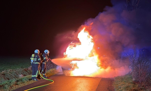 Sprinter niedergebrannt (Archiv)