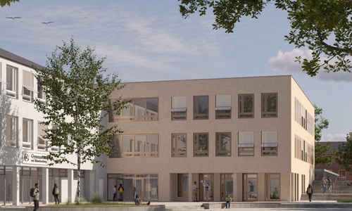 Außenansicht des geplanten Erweiterungsbaus.