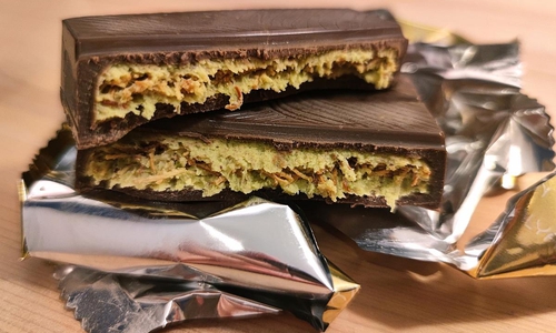 Als "Dubai-Schokolade" verkaufte Schokolade mit Pistaziencreme (Archiv)