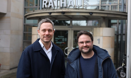 Christopher Finck (li.) und Martin Neuhäuser haben beide ihren Hut in den Ring geworfen.