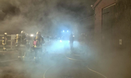 Mit einer Nebelmaschine wurde Rauch simuliert.