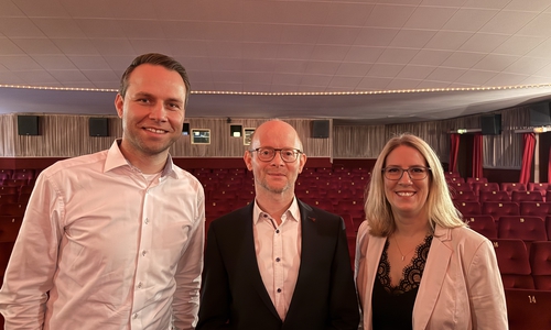 Dennis Berger, Sascha Dietrich und Inga Dixon bei der Vorstellung des SPD-Kandidaten.