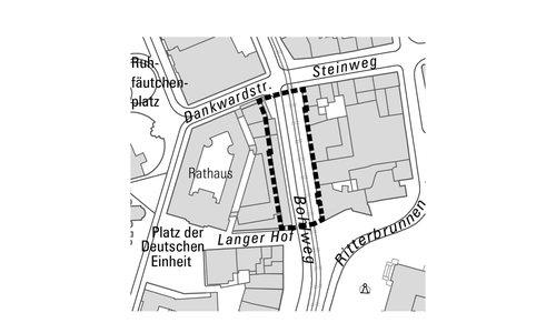 Hier ist das Mitführen von Glasbehältnissen verboten. 