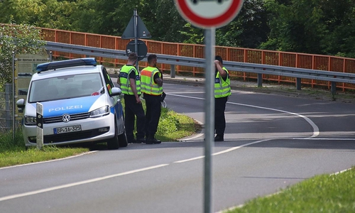Verkehrskontrolle an der Grenze zu Polen (Archiv)